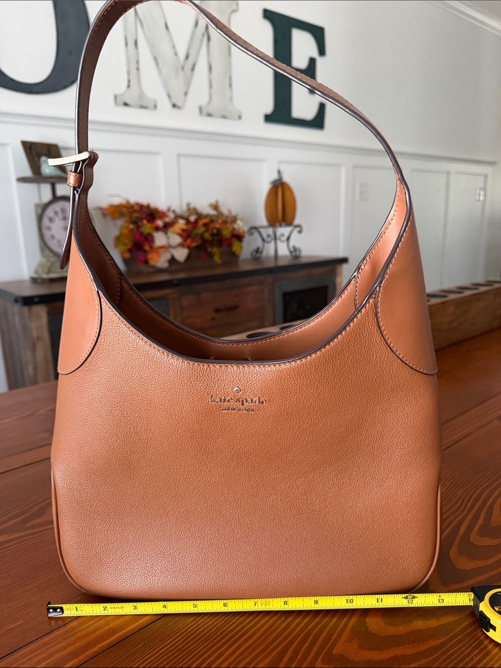 kate spade Camel Brown Pebbled Leather Shoulder Bag
